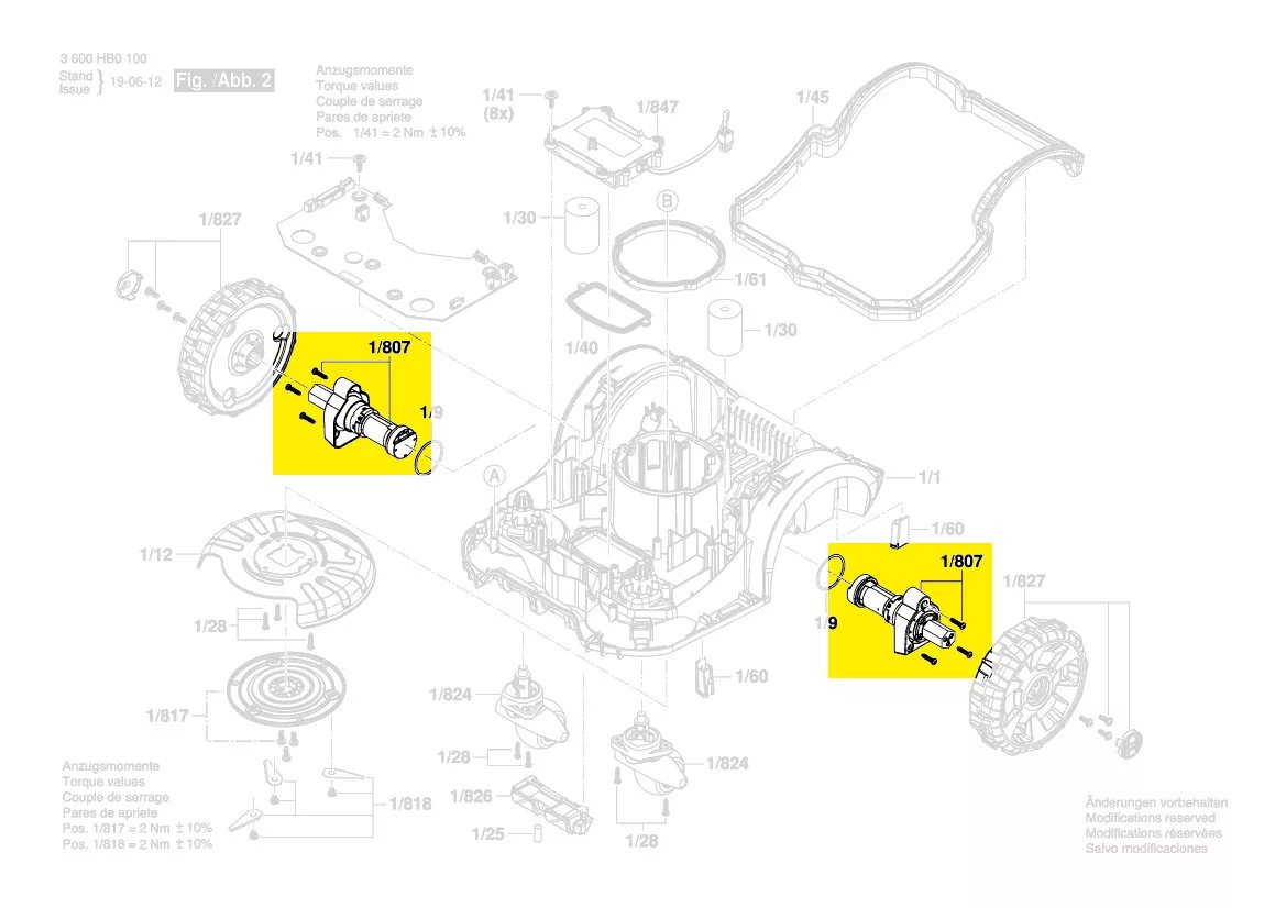 moteur entraînement roue Indego réf. F 016 104 901 Bosch